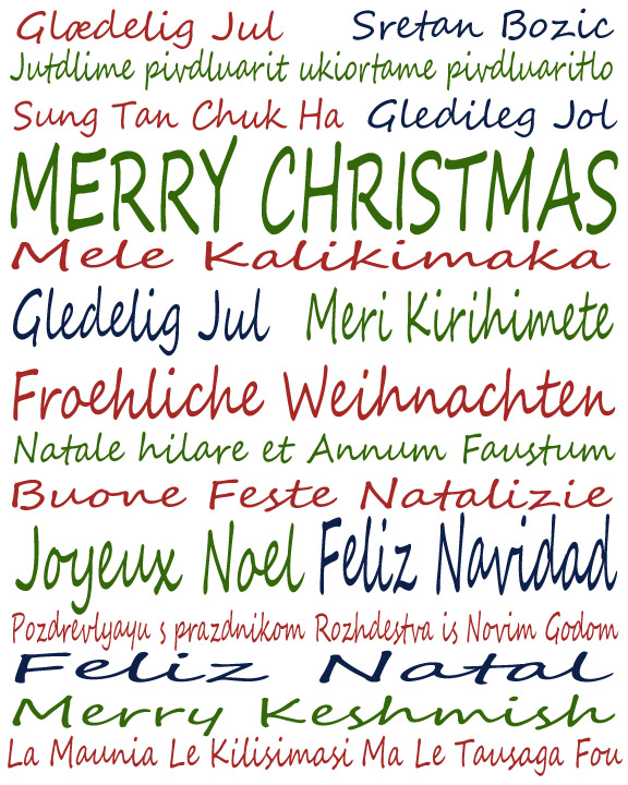 Merry Christmas Languages